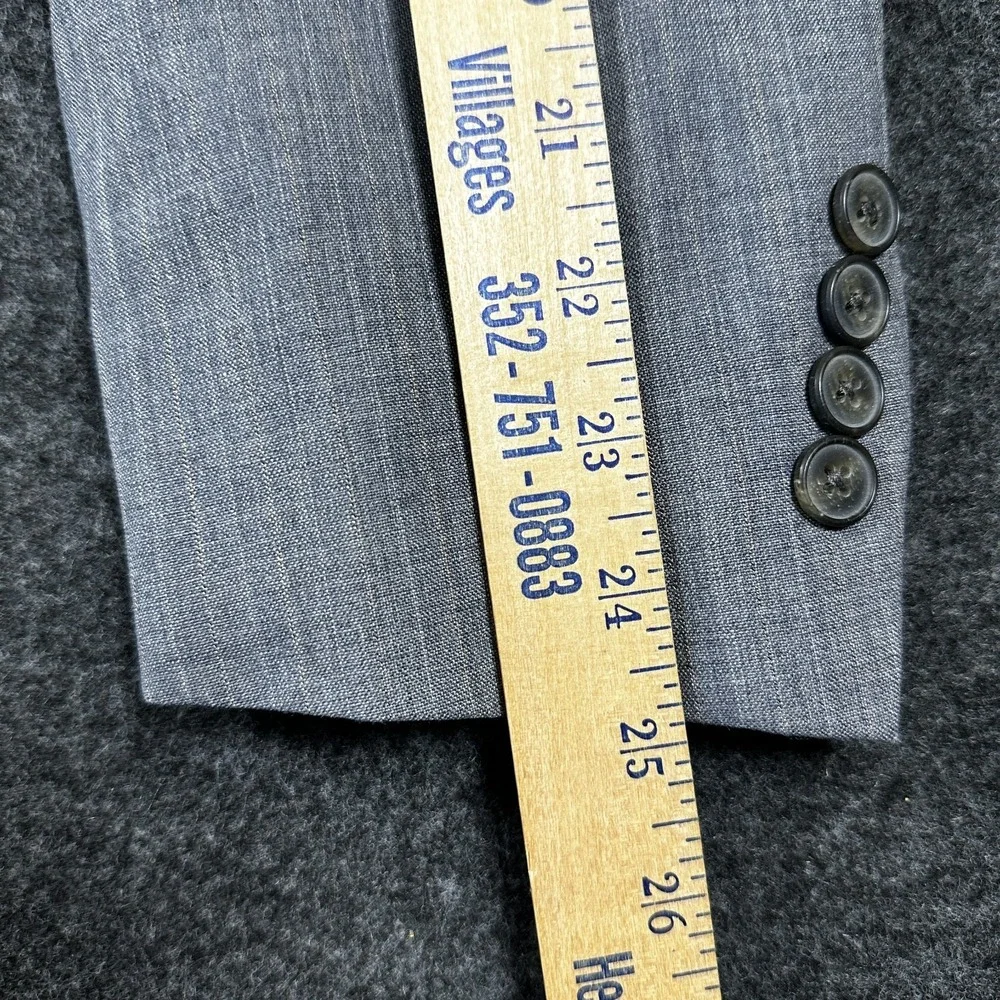 Christian Dior Vtg Mens Sport Coat Blazer Jacket Made in USA Sz 43 R Light Gray